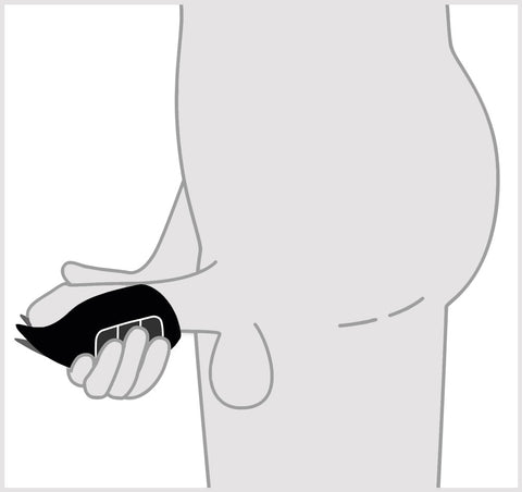Rebel Vibrating Glans Masturbator in use