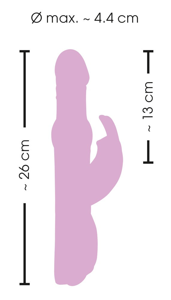 Sweet Smile Pearly Rabbit Vibrator size
