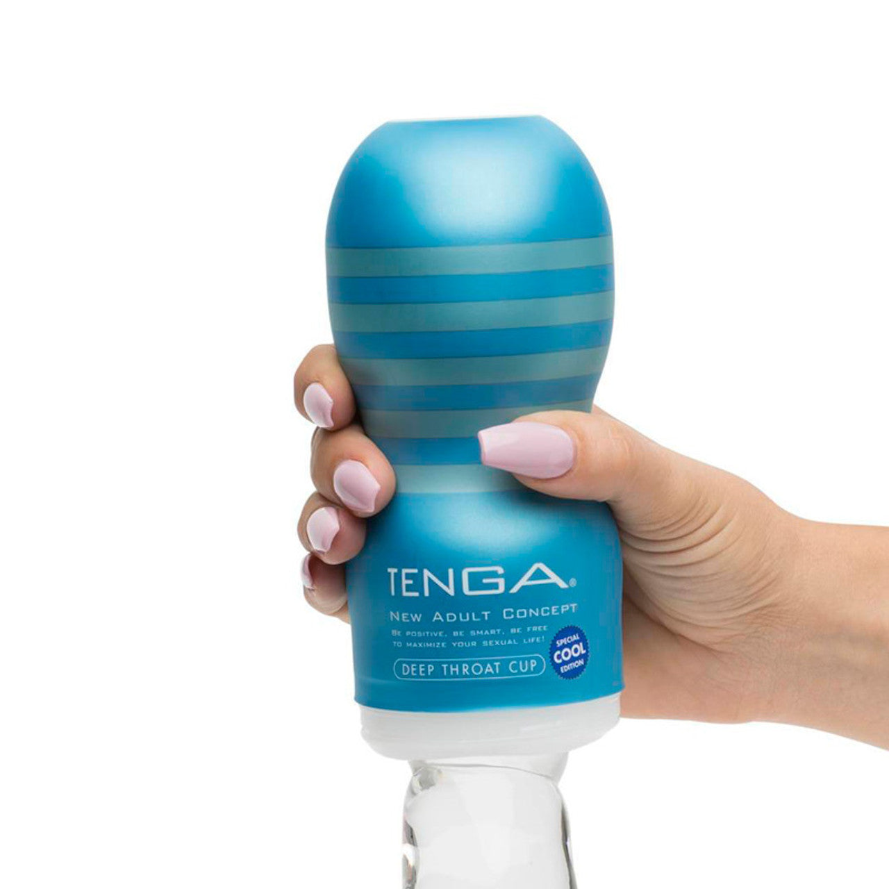 Tenga Original Vacuum Cup Cool in hand