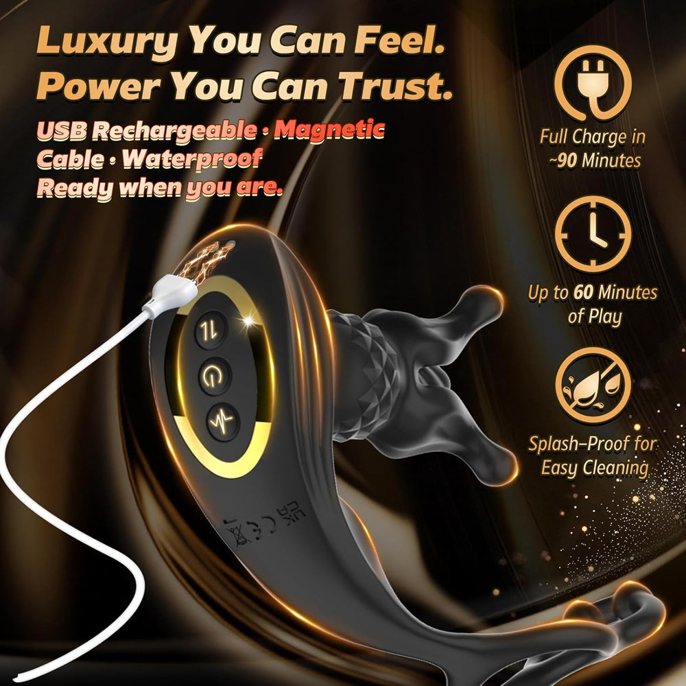 Loveangels Dual Expander Remote Control Anal Vibrator With Rings