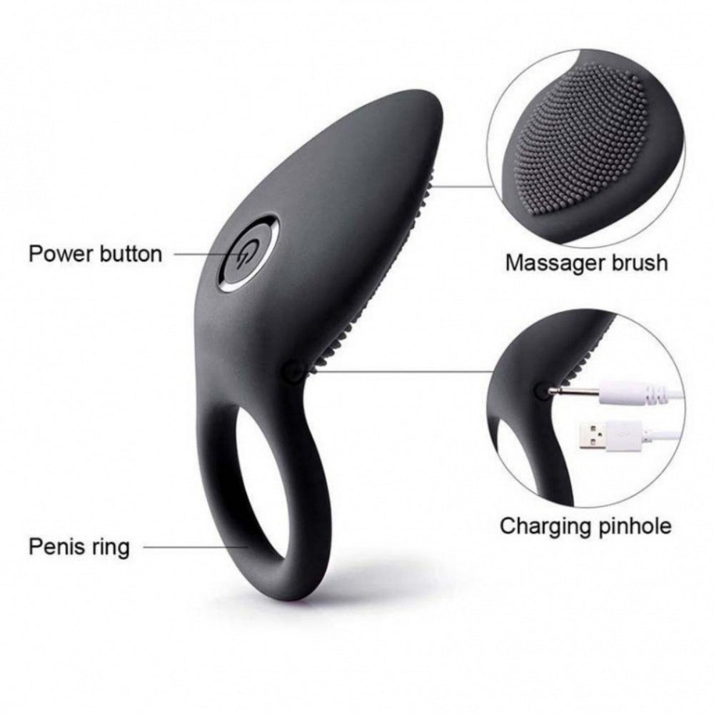 Loveangels Vibrating Brush Cock Ring