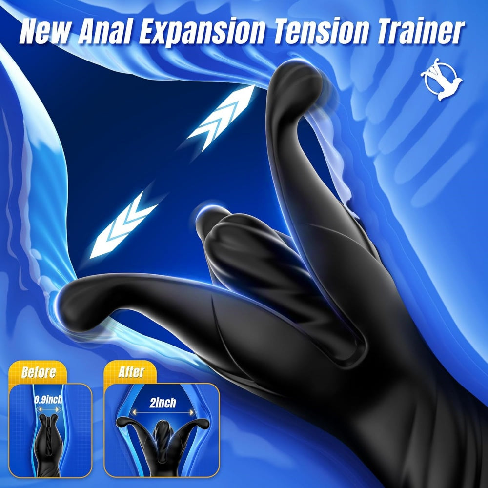 Loveangels App And Remote Control Thrusting Tulip Anal Plug With Flapping And Tension Shock