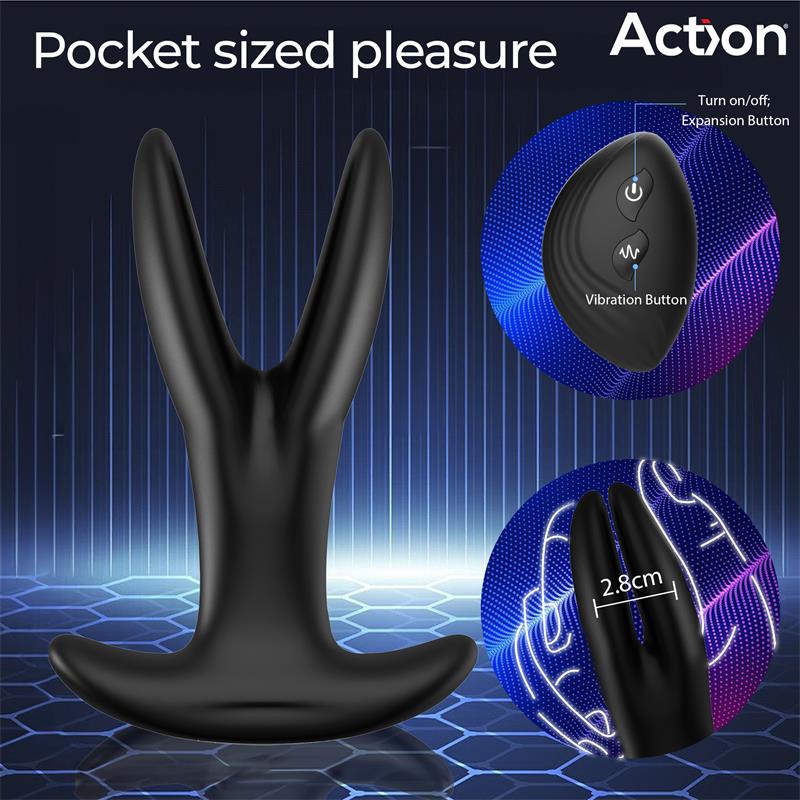 Action Pinsy Expandable Butt Plug With Remote Control - Loveangels