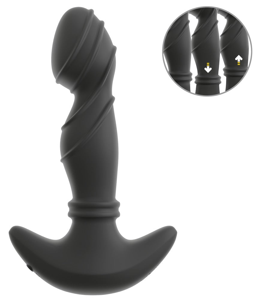 Anos Vibrating Prostate Plug with Moving Rings - Loveangels