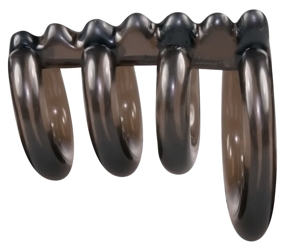 Bad Kitty 4 Piece Penis & Testicle Ring - Loveangels