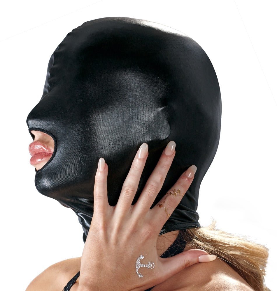 Bad Kitty Wet Look Fetish Head Mask - Loveangels
