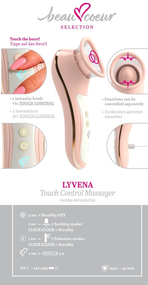 Beau Coeur Lyvena Touch Control Massager - Loveangels