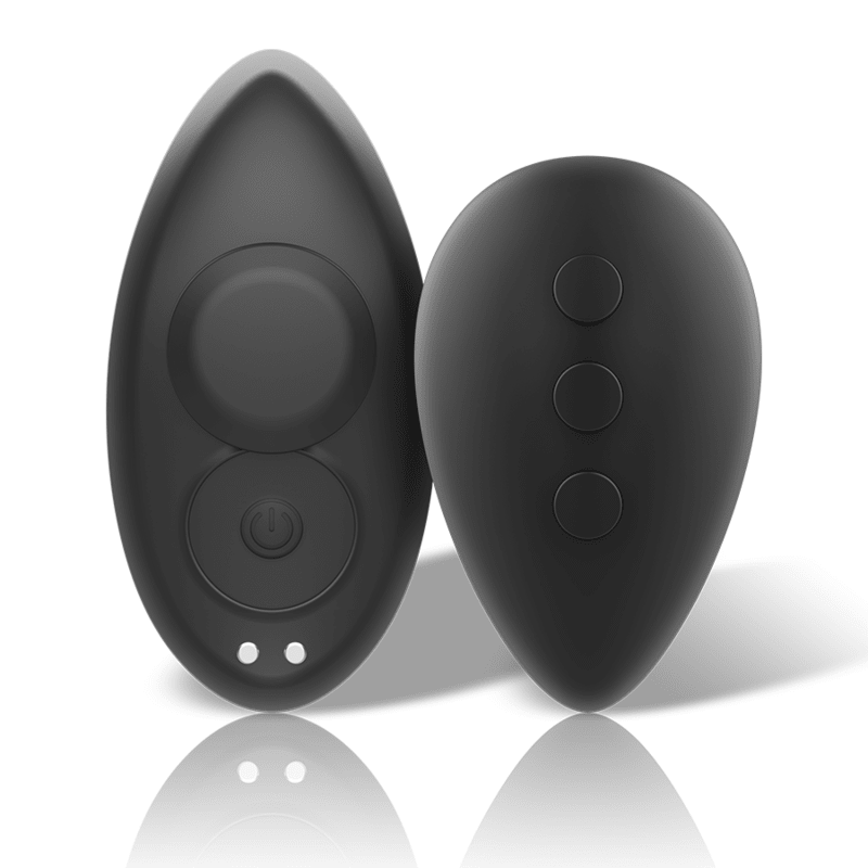 Black & Silver Preston Panty Vibrator With Remote - Loveangels