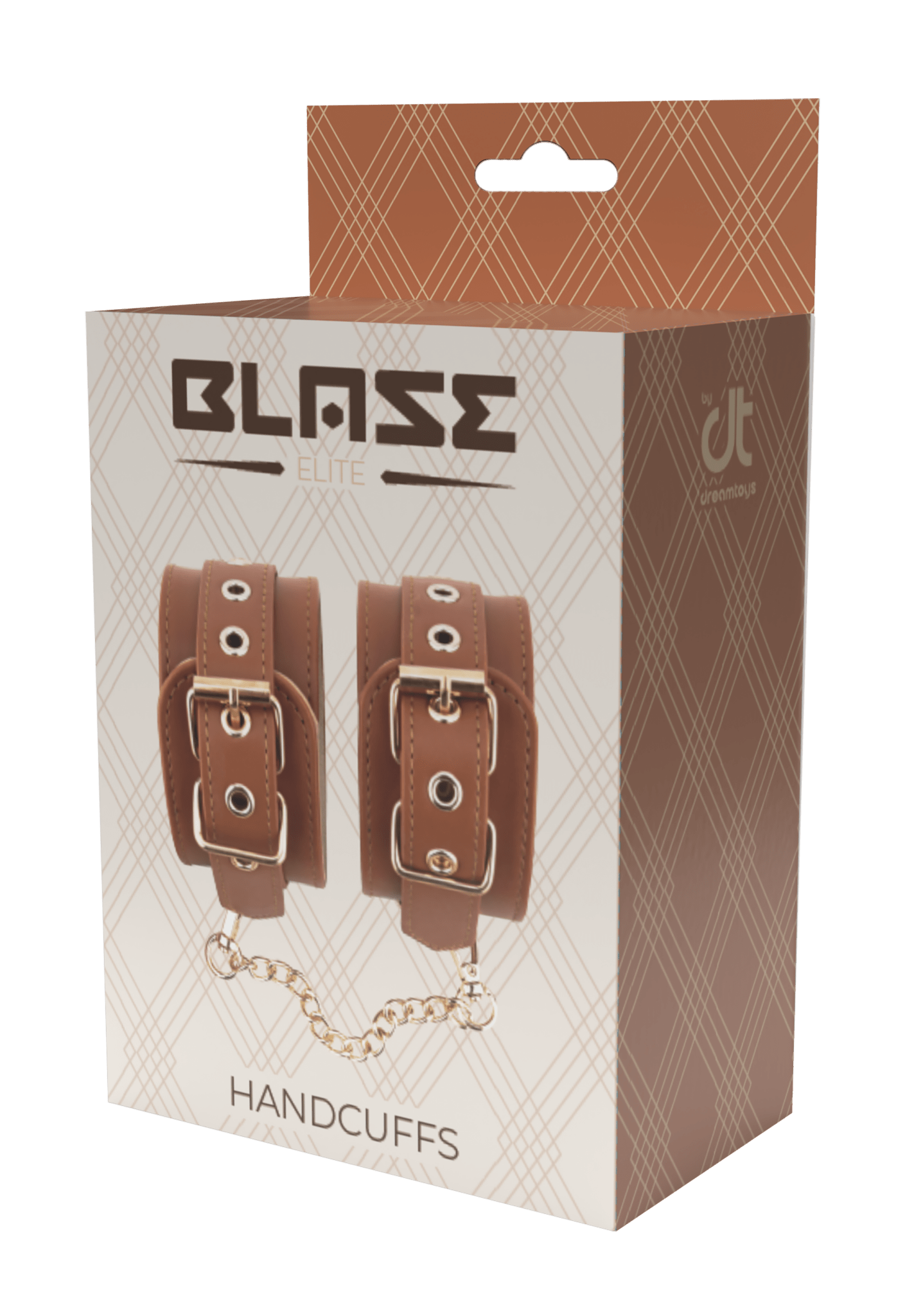 Blaze Elite Cognac Vegan Leather Handcuffs - Loveangels