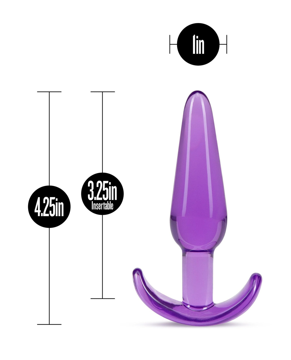 Blush B Yours Slim Purple TPE Anal Plug - Loveangels