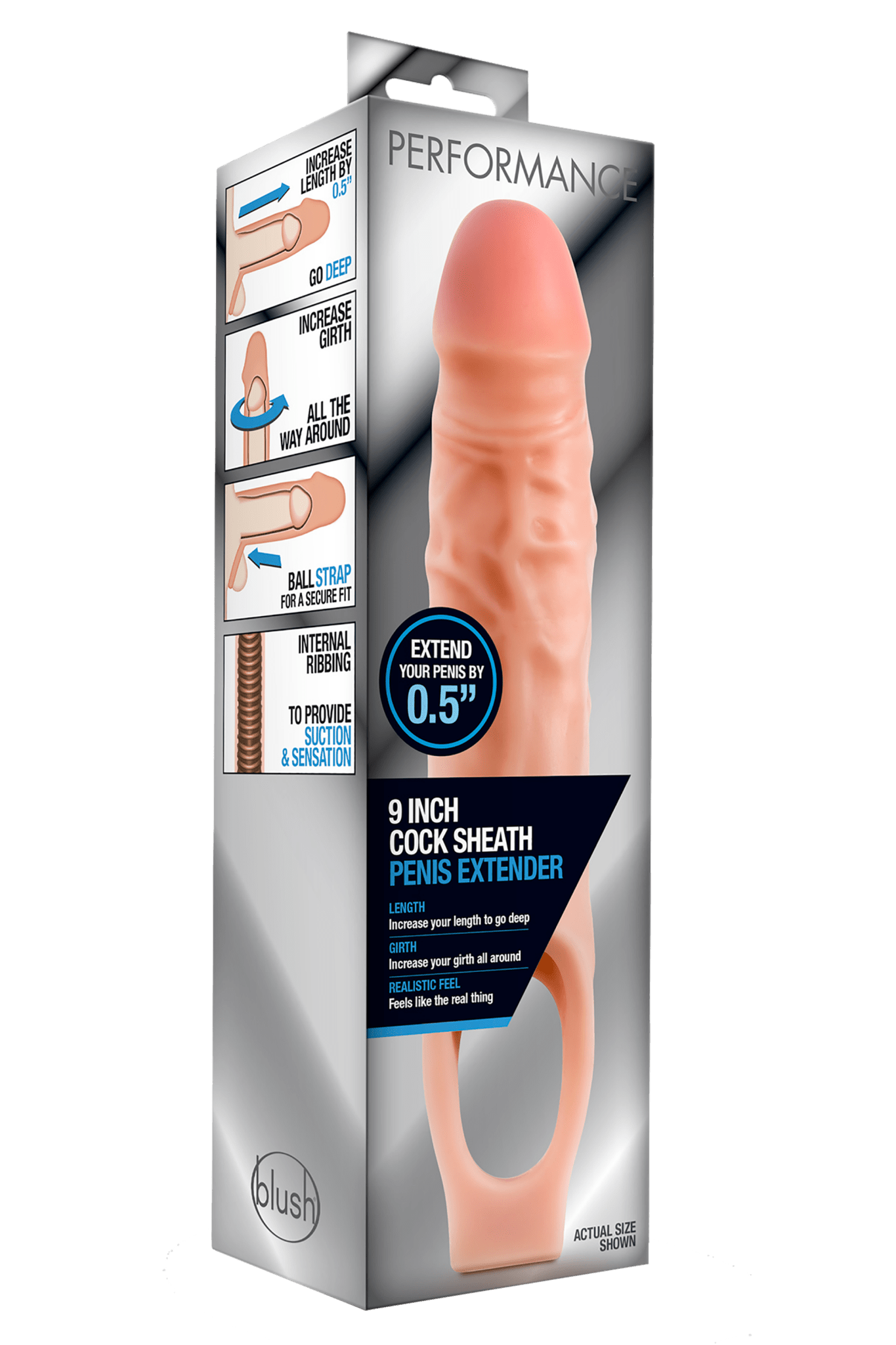 Blush Performance 9 Inch Cock Sheath Extender - Loveangels