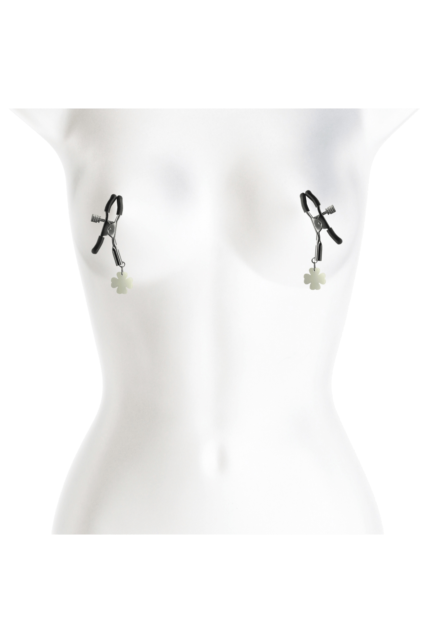 Bound Nipple Clamps Glow in the Dark Gunmetal - Loveangels