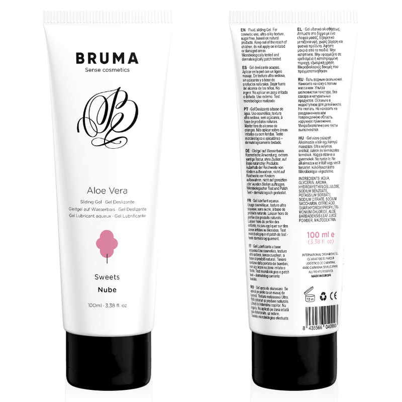 Bruma Glide Gel Cotton Candy Flavour With Aloe Vera 100 Ml - Loveangels