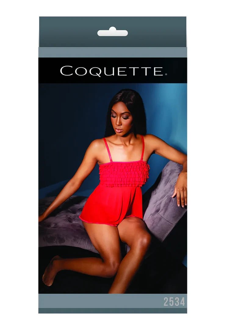 Coquette Babydoll with Ruffles - One Size - Loveangels