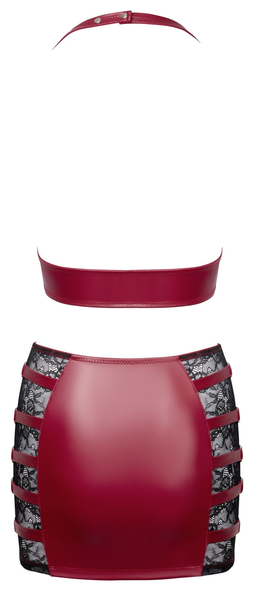 Cottelli Party 2pc Crop Top And Mini Skirt Set Size Medium - Loveangels