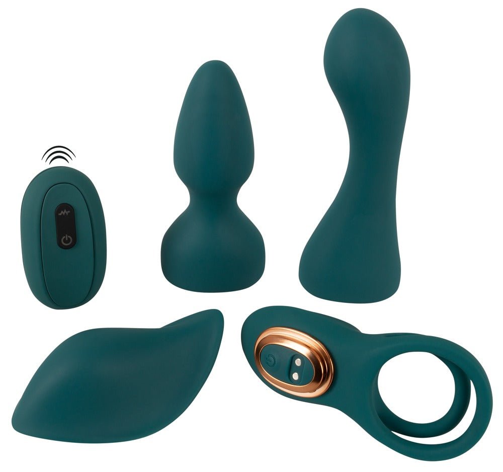 Couples Choice Remote Control Mini Vibrator with 4 Attachments - Loveangels
