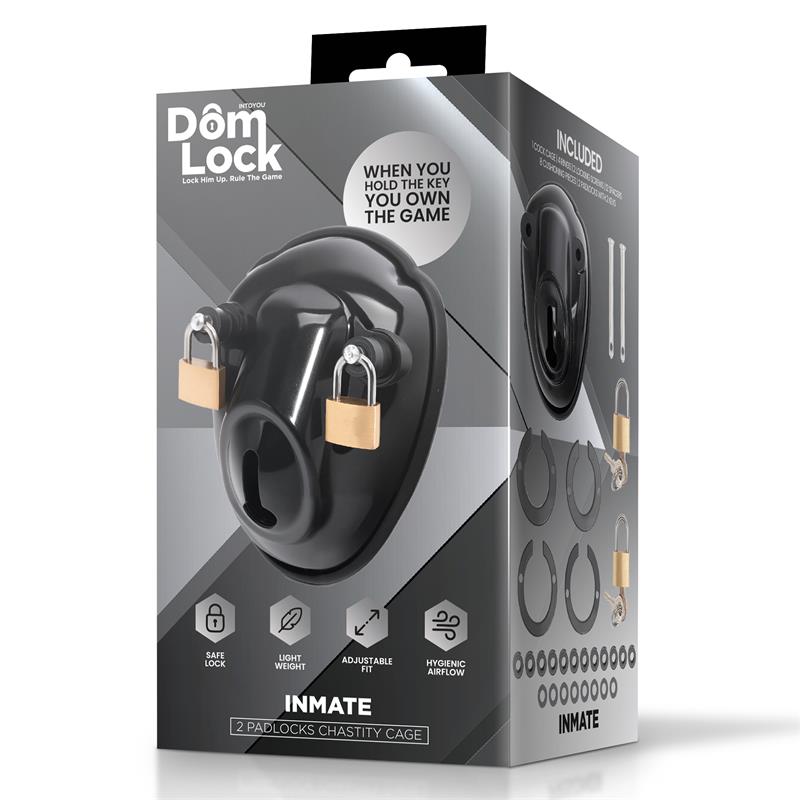 Dom Lock Inmate Chastity Cage - Loveangels