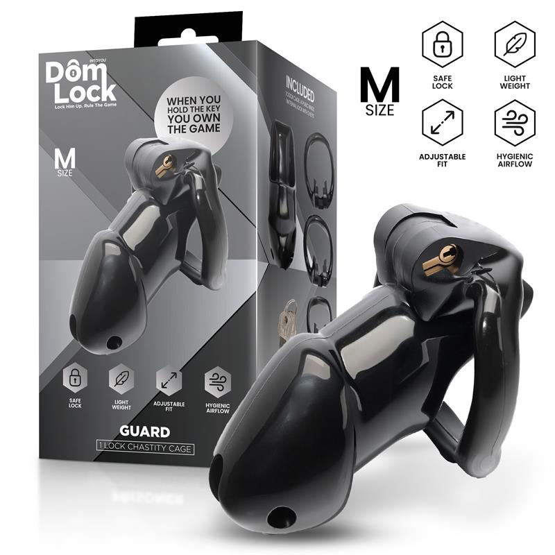 Domlock Guard Chastity Cage with Internal Lock Size M - Loveangels