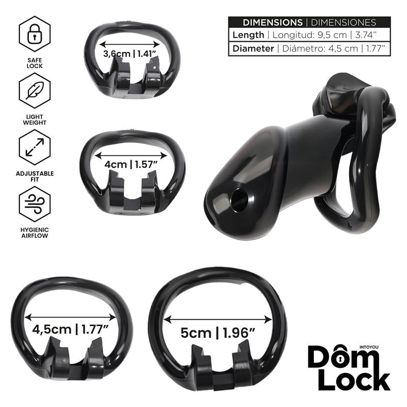 Domlock Guard Chastity Cage with Internal Lock Size M - Loveangels