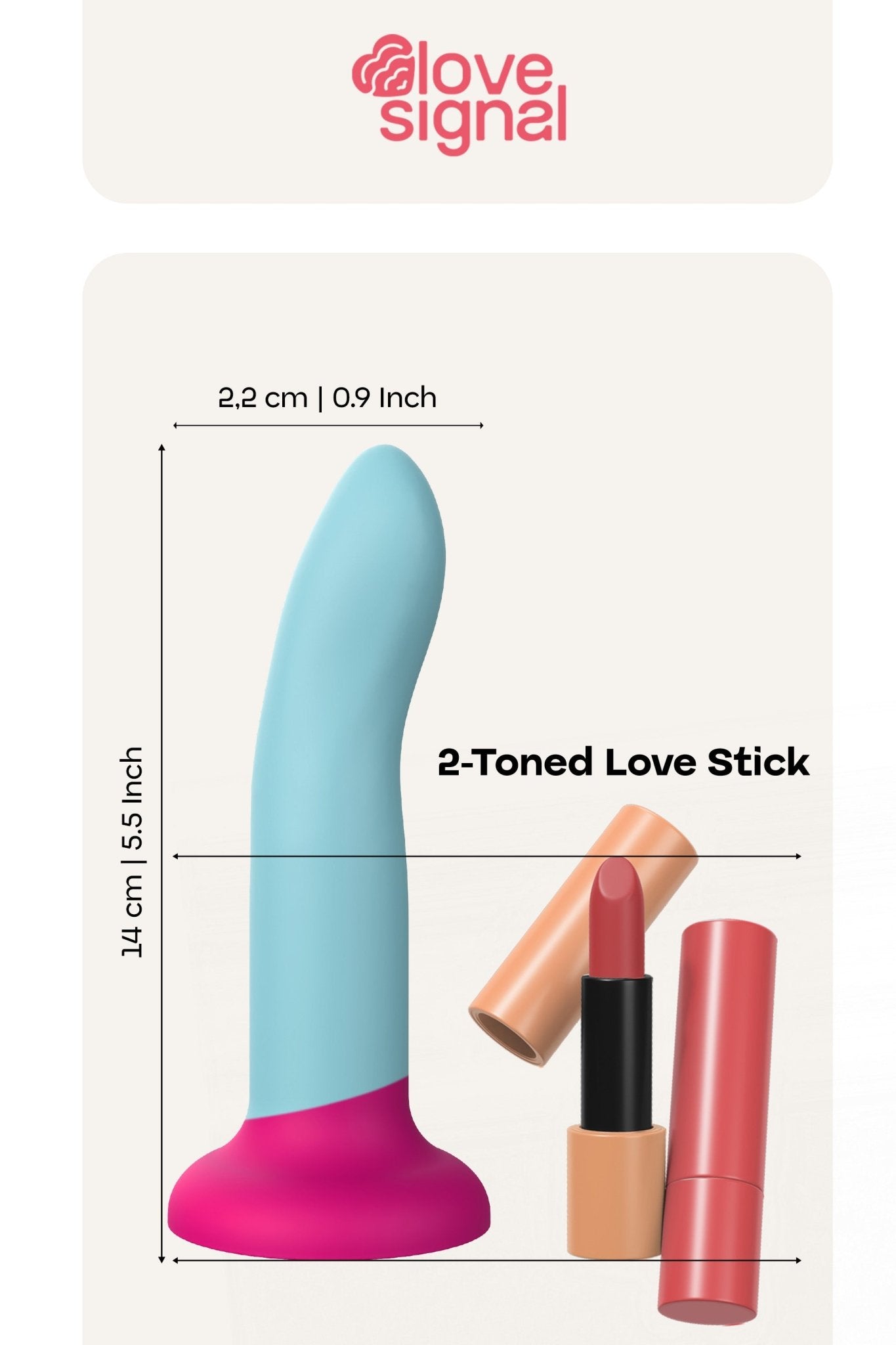 Dreamtoys Love Signal 2 - Toned Love Stick Small Dildo - Loveangels