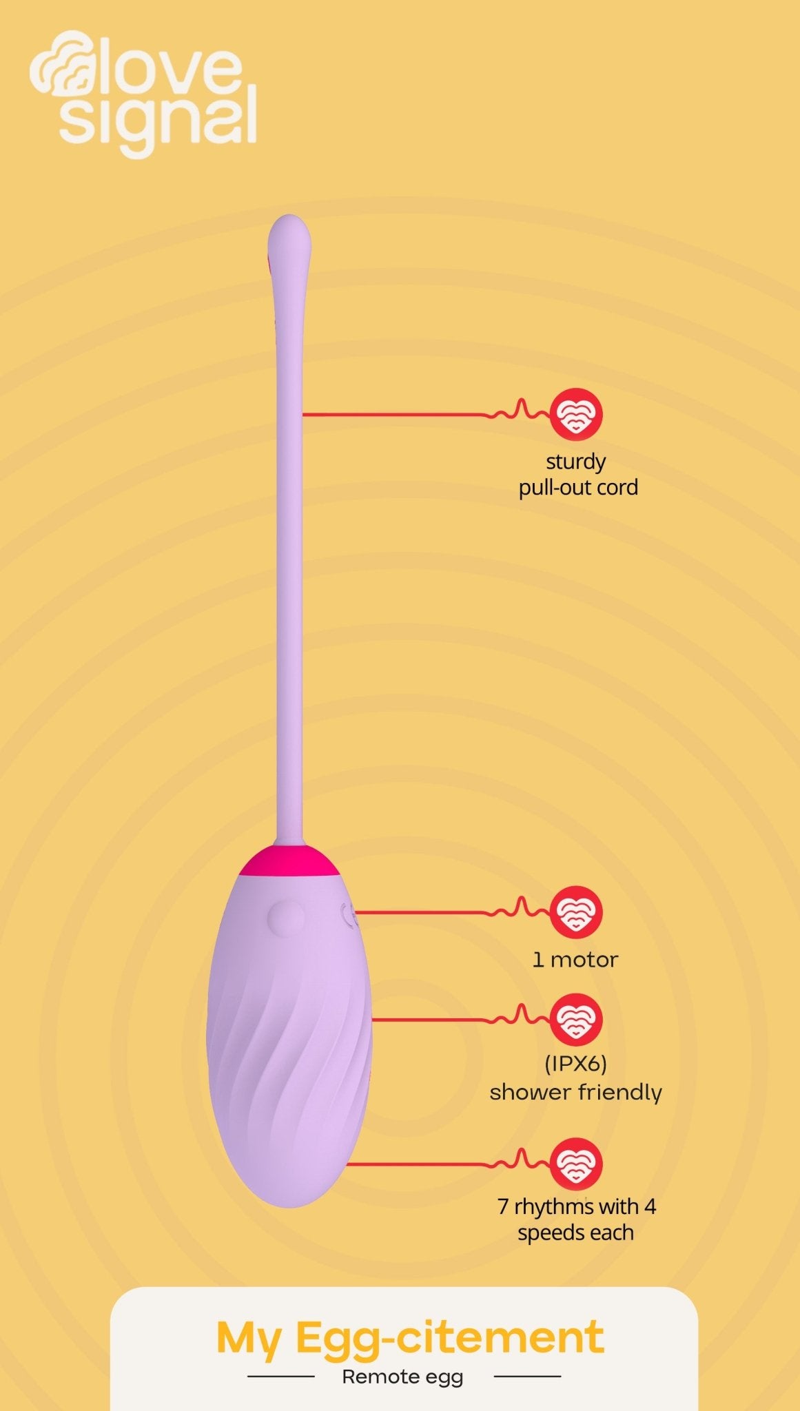 DreamToys Love Signal Eggcitement Vibrating Love Egg With Remote - Loveangels