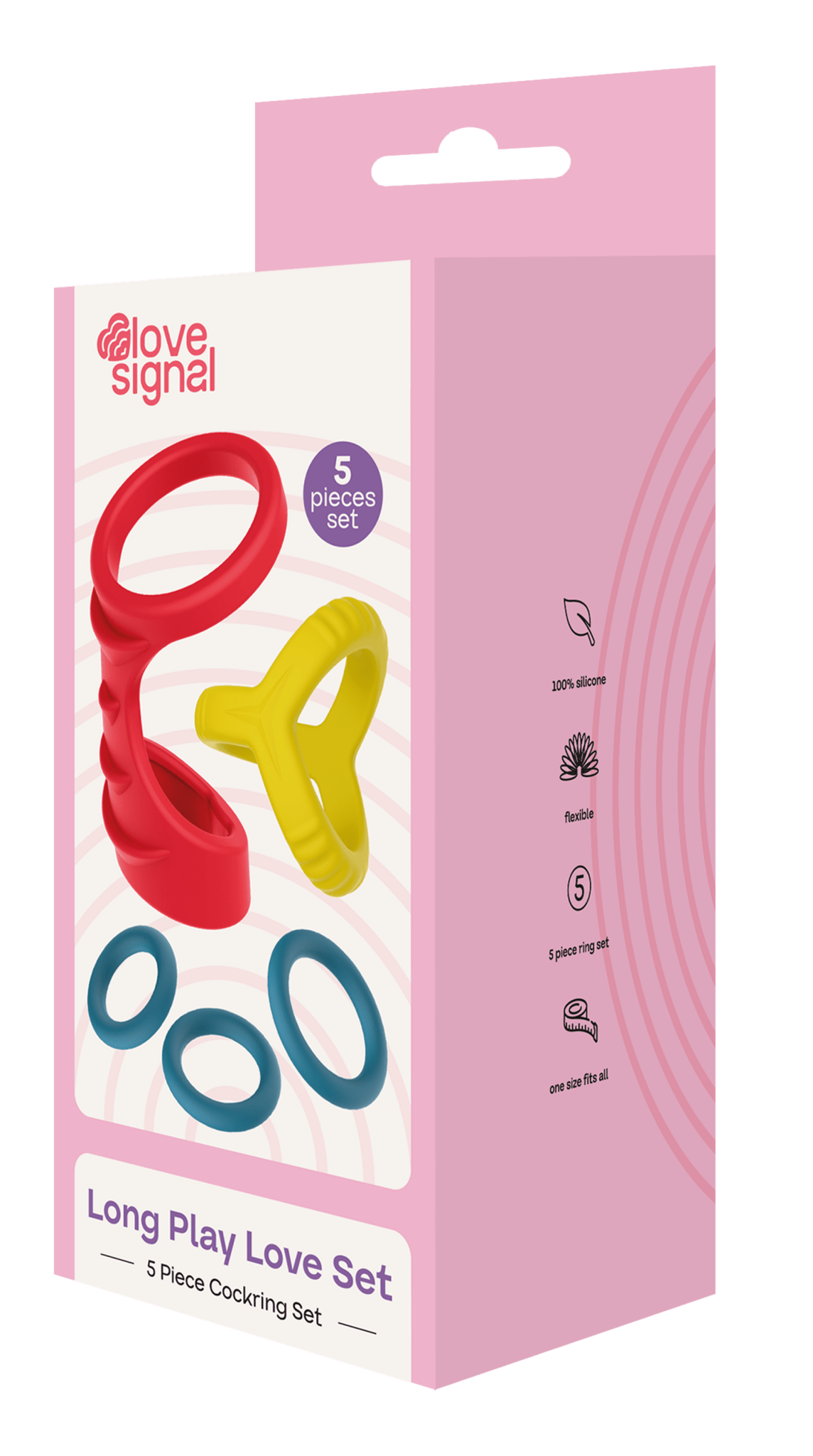 Dreamtoys Love Signal Long Play Love Cock Ring Set - Loveangels