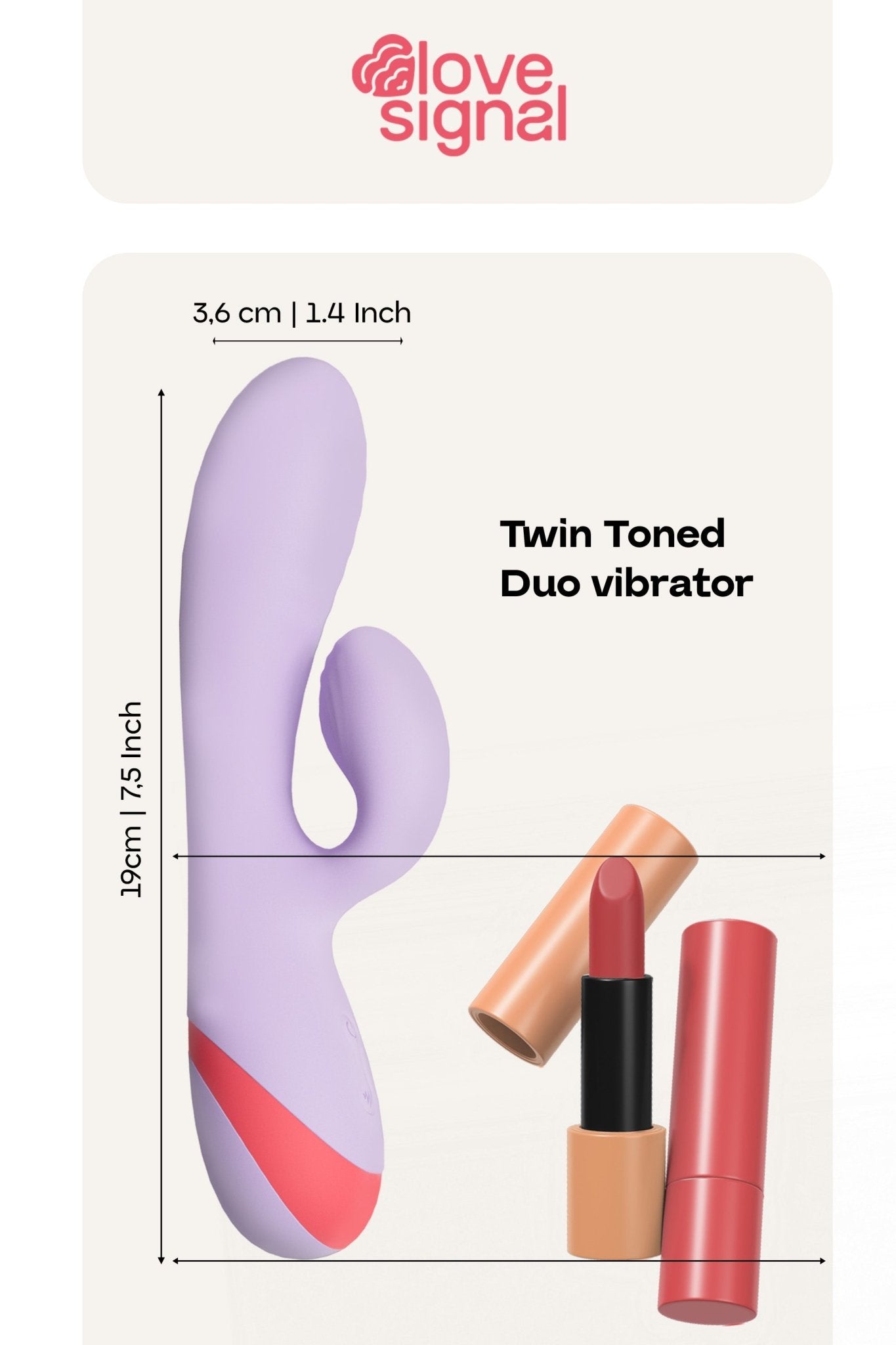 Dreamtoys Love Signal Twin Toned Duo Rabbit Vibrator - Loveangels