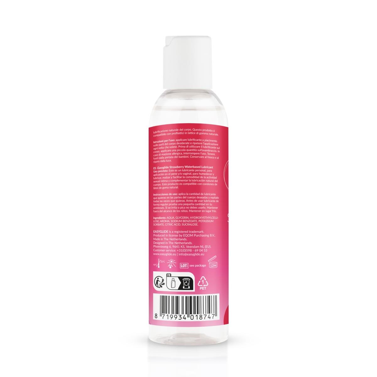 Easyglide Strawberry Flavour Waterbased Lubricant 150ml - Loveangels
