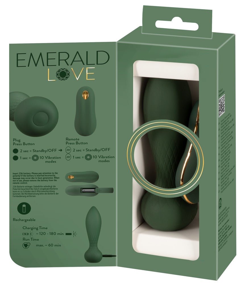 Emerald Love Luxurious Remote Control Anal Plug - Loveangels