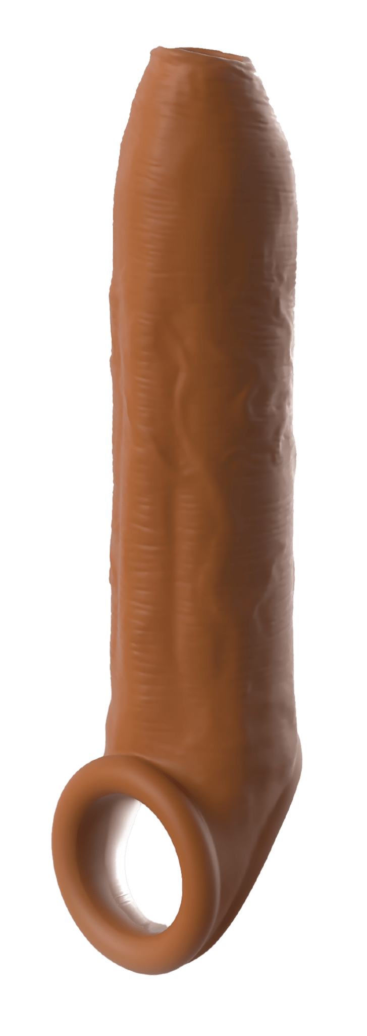 Fantasy X - tensions Elite Uncut 7 Inch Extension Sleeve With Strap Tan - Loveangels
