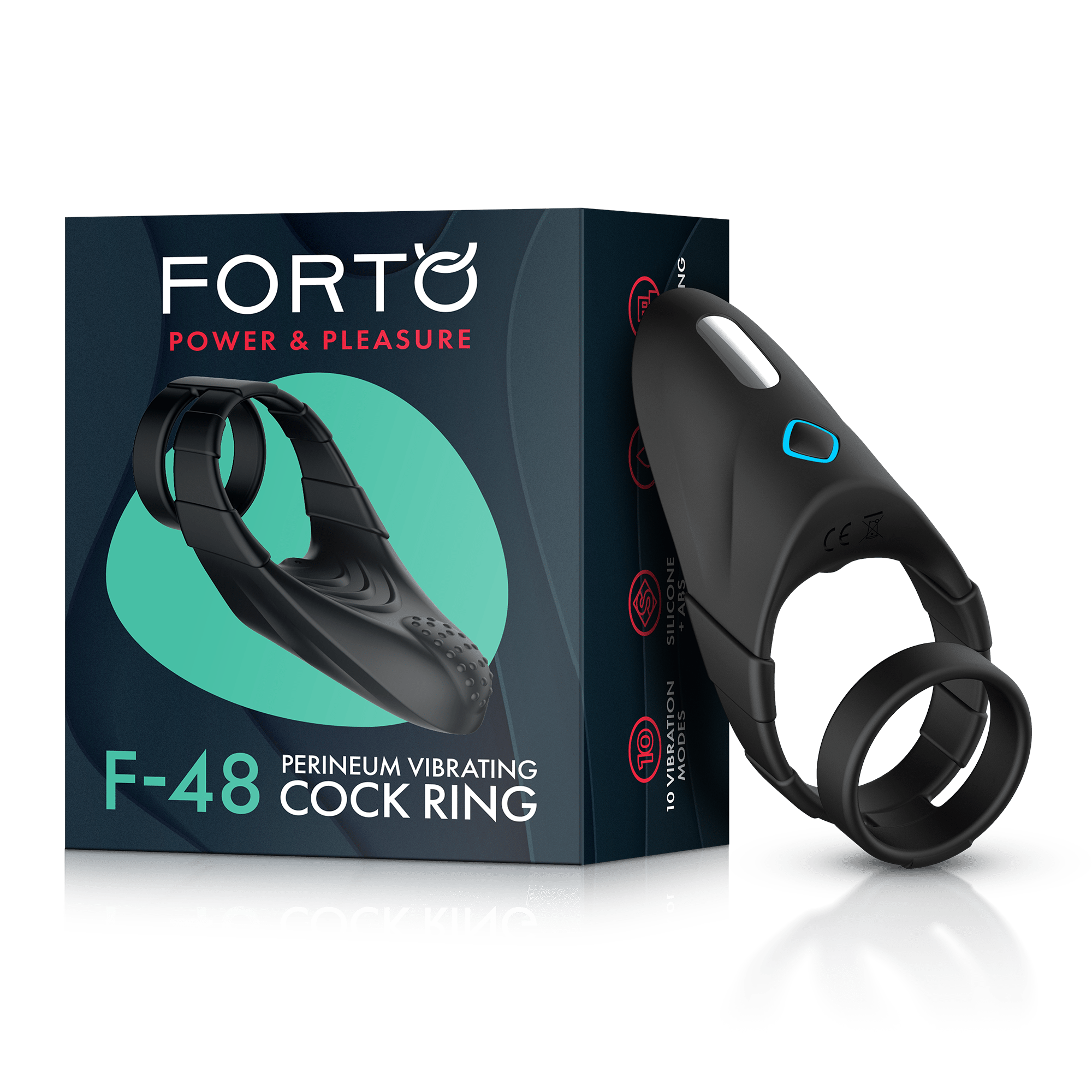 Forto F - 48 Vibrating Perineum Double C - Ring - Loveangels
