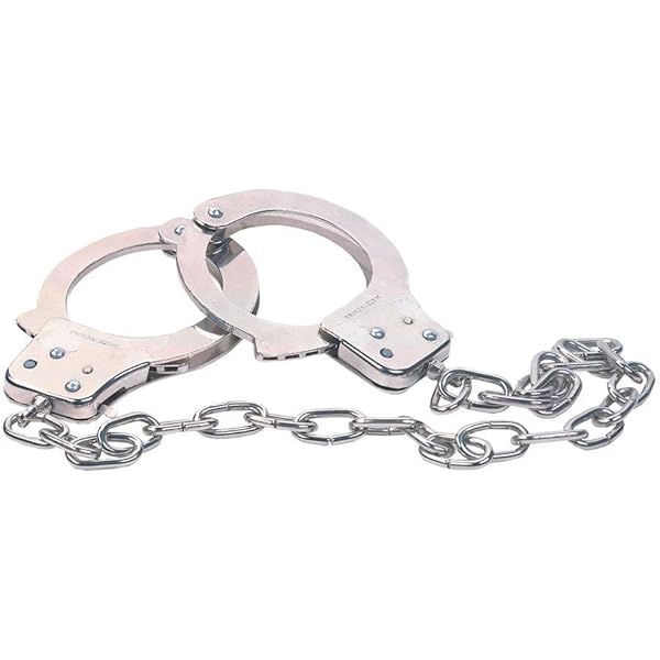Guilty Pleasure Metal Handcuffs with Long Chain - Loveangels