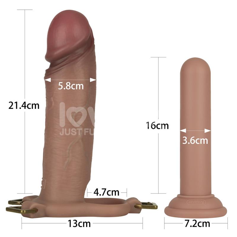 Ingen Adjustable Enhanced Strap On Harness With 9 Inch Hollow Dildo - Loveangels