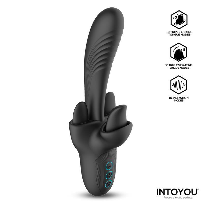 Into You Triton Triple Licking Tongue Vibrator - Loveangels