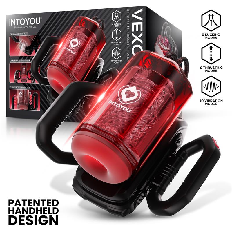 IntoYou Vexor 3 in 1 Male Masturbator Sucking, Thrusting and Vibrator - Loveangels