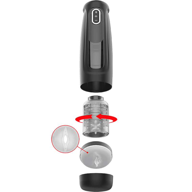 JamyJob Tornado Rotating and Vibrating Masturbator with Stand - Loveangels