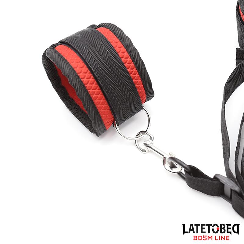 Late To Bed Bed Bondage Kit With Blindfold - Loveangels