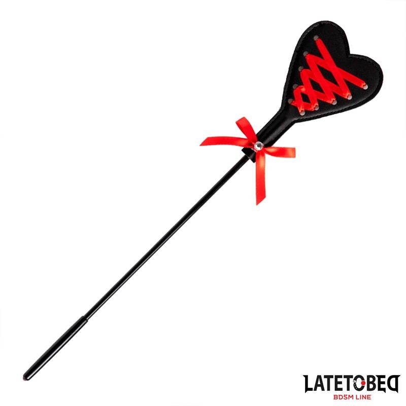 Late To Bed Corset Heart Paddle - Loveangels