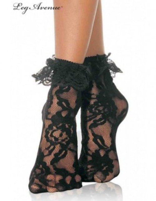 Leg Avenue Lace Ankle Socks - Loveangels