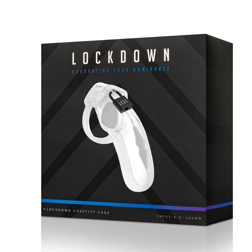 Lockdown Chastity Cage Large Transparent - Loveangels