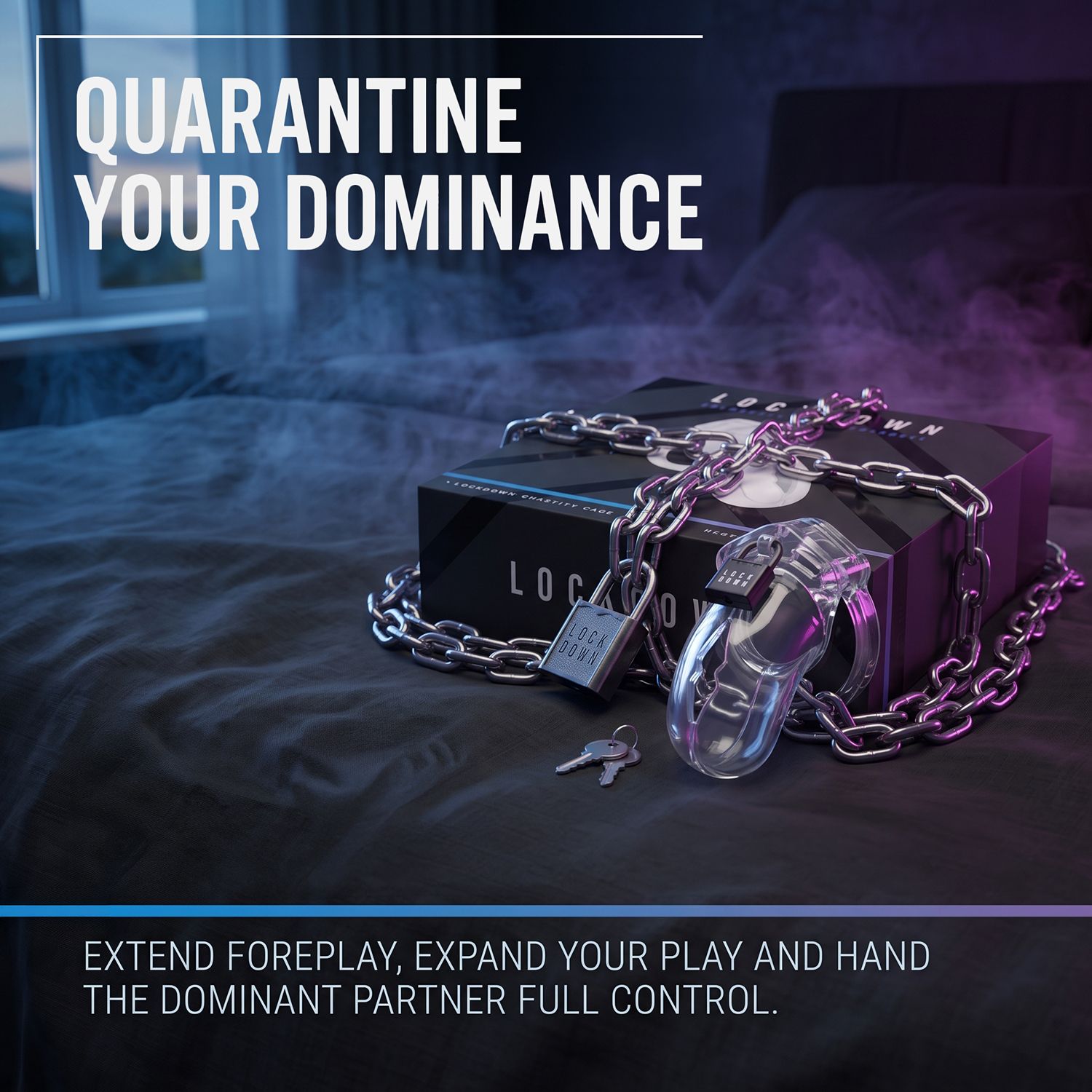 Lockdown Chastity Cage Large Transparent - Loveangels