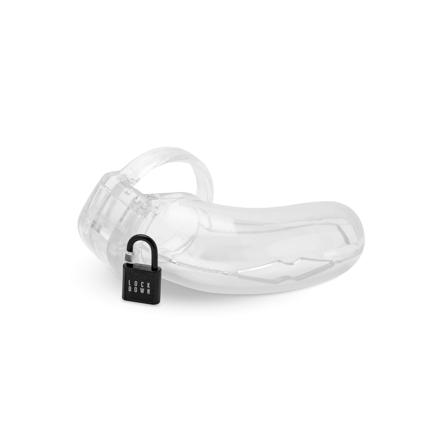 Lockdown Chastity Cage Large Transparent - Loveangels