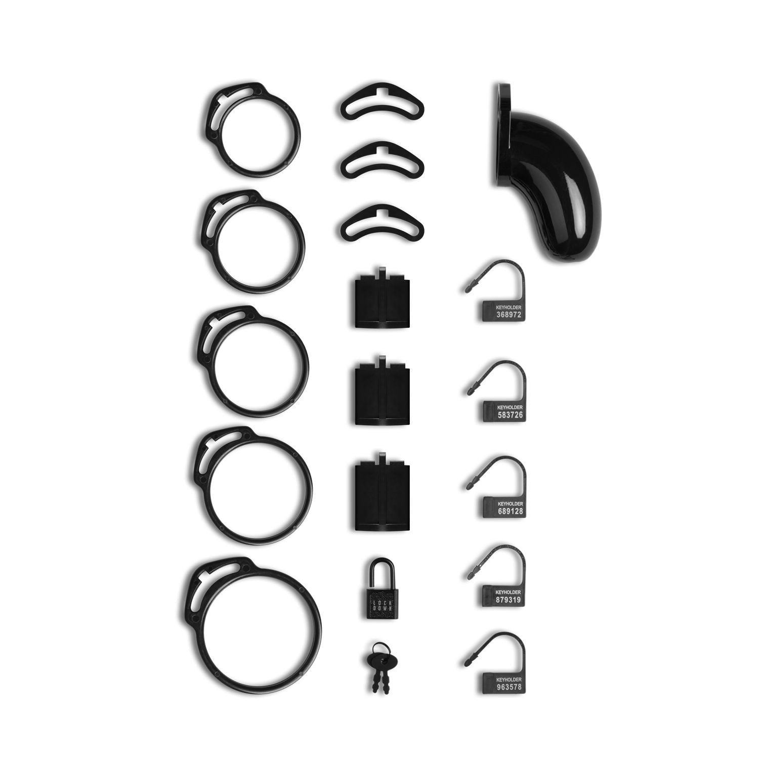 Lockdown Chastity Cage Medium Black - Loveangels