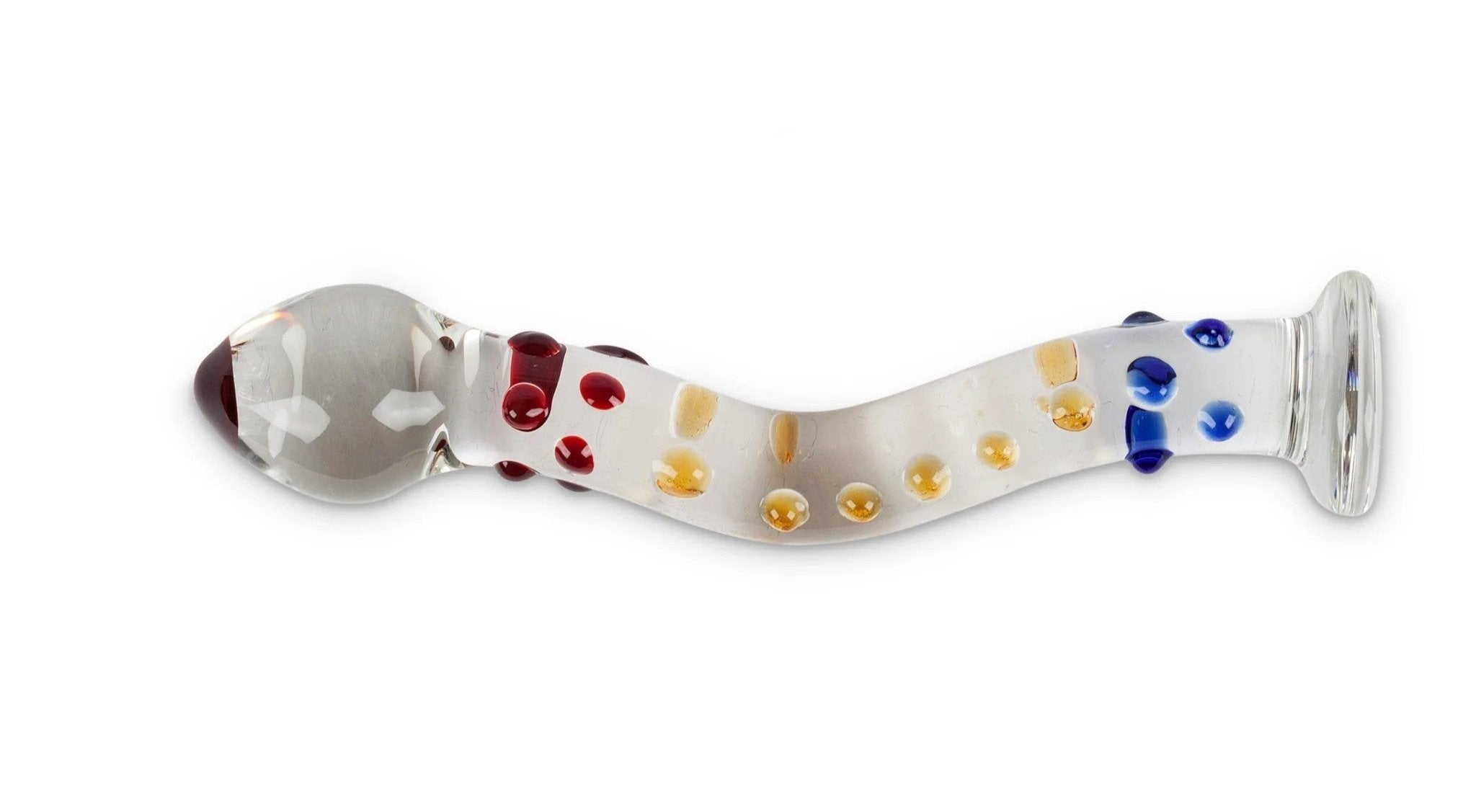 Loveangels 6.8 Inch Tempered Glass Curvy Nubby Dildo - Loveangels