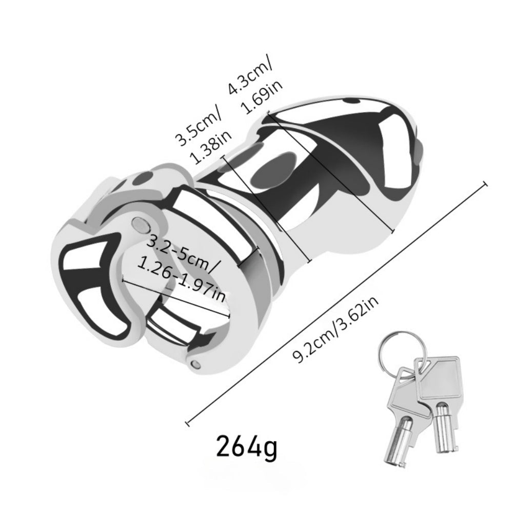 Loveangels Adjustable Large Chastity Cage With Push Lock - Loveangels