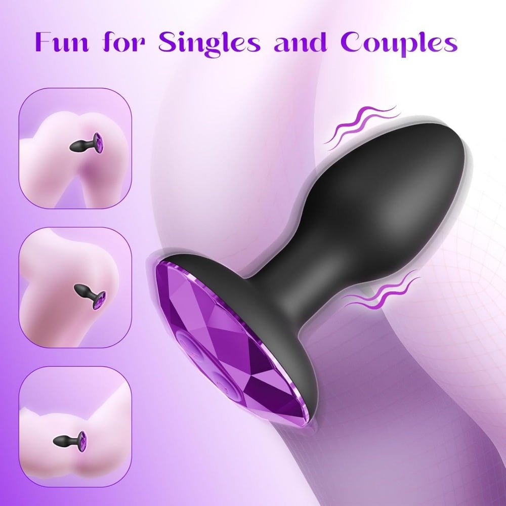 Loveangels Alex Remote Control Rotating Butt Plug With Gem Base - Loveangels