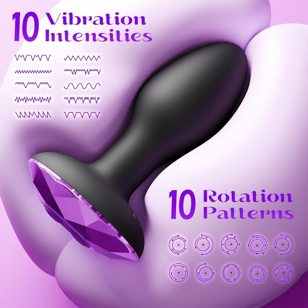 Loveangels Alex Remote Control Rotating Butt Plug With Gem Base - Loveangels