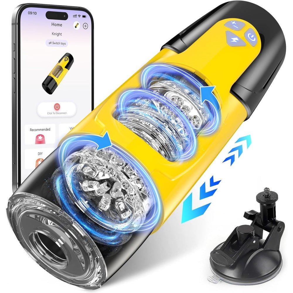 Loveangels App Controlled Thrusting And Rotating Masturbator With Stand - Loveangels