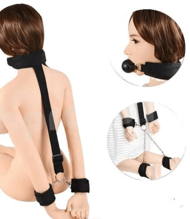 Loveangels Bondage Gag With Hogtie Cuffs - Loveangels