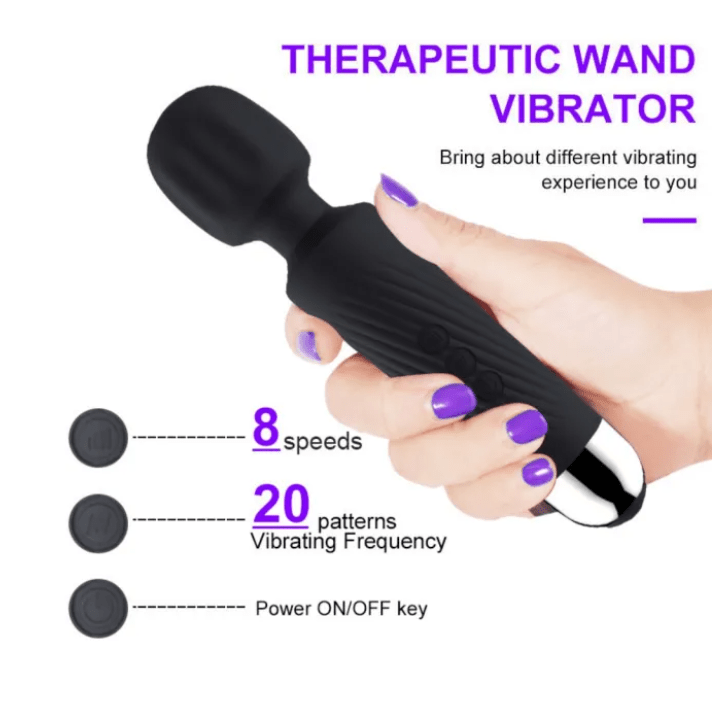 Loveangels Cordless Black Wand Massager - Loveangels